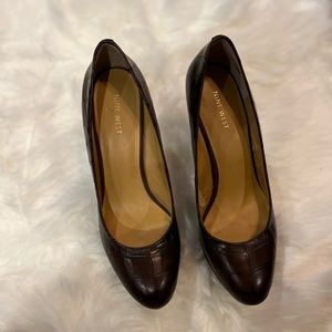 🟤Printed Nine West heels 🟫